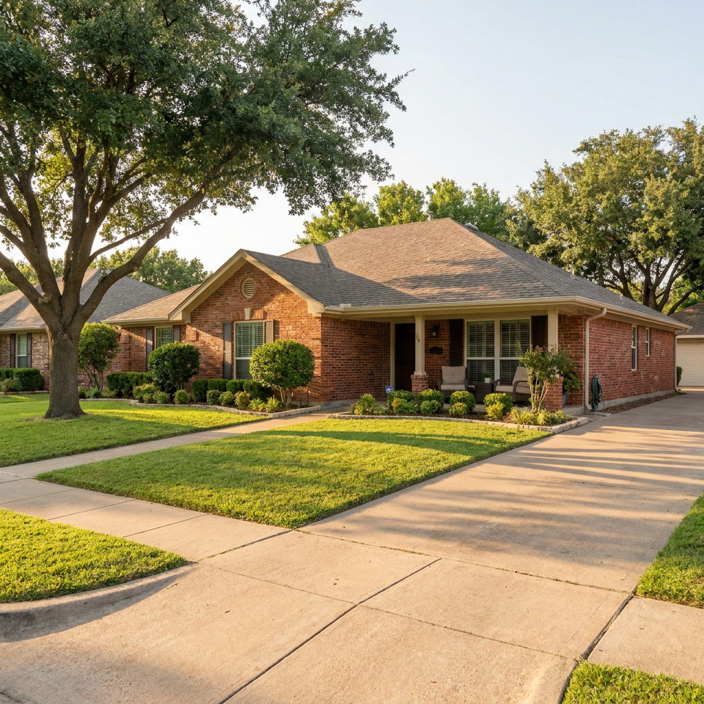 Established single-story brick home in a settled Dallas neighborhood