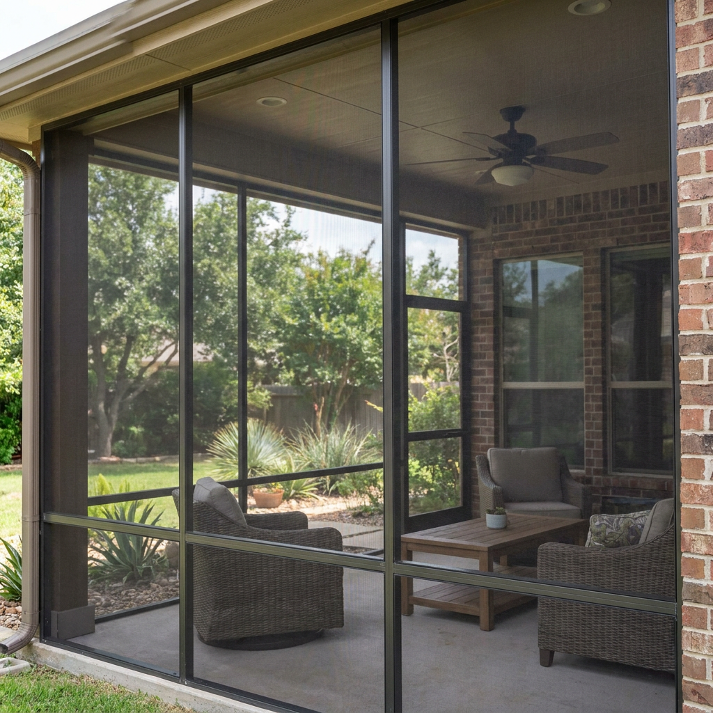 Screened patio enclosure