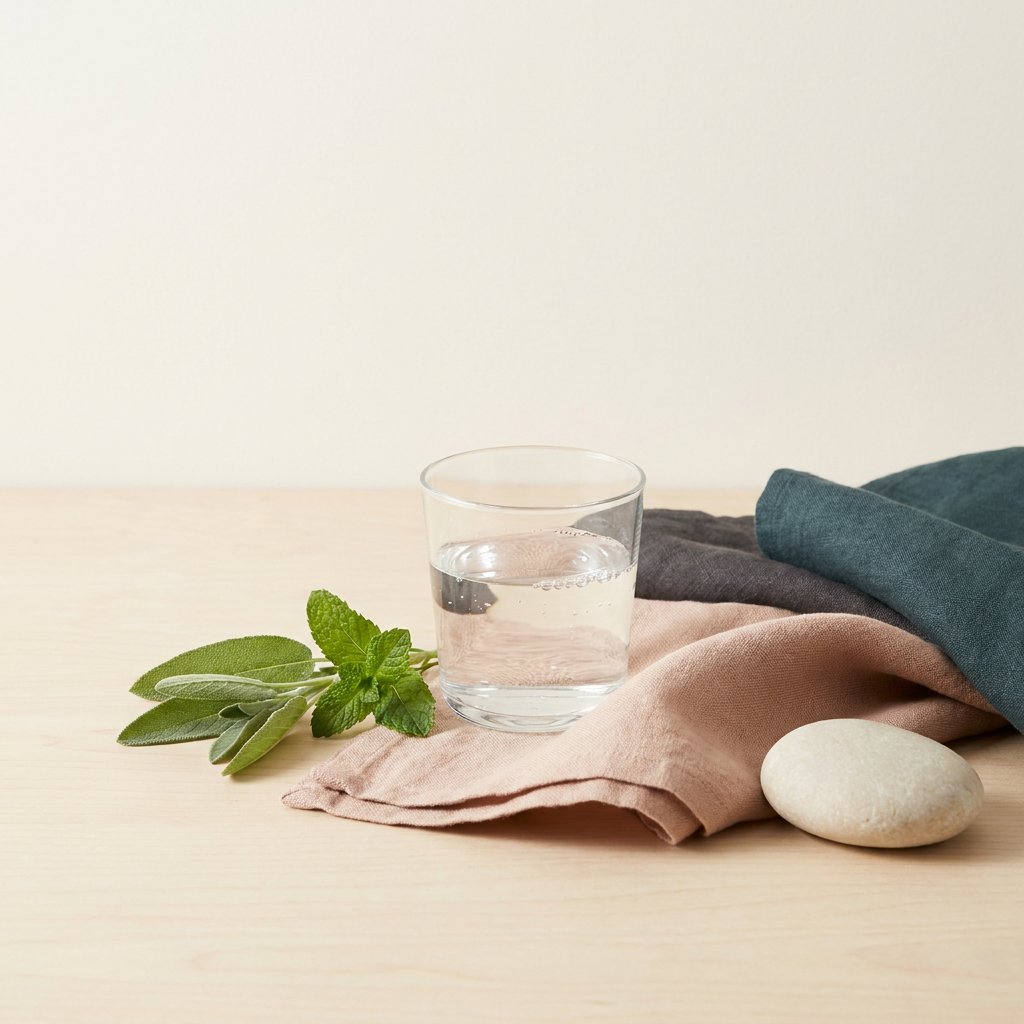 A calm still life evoking hormone and women's health